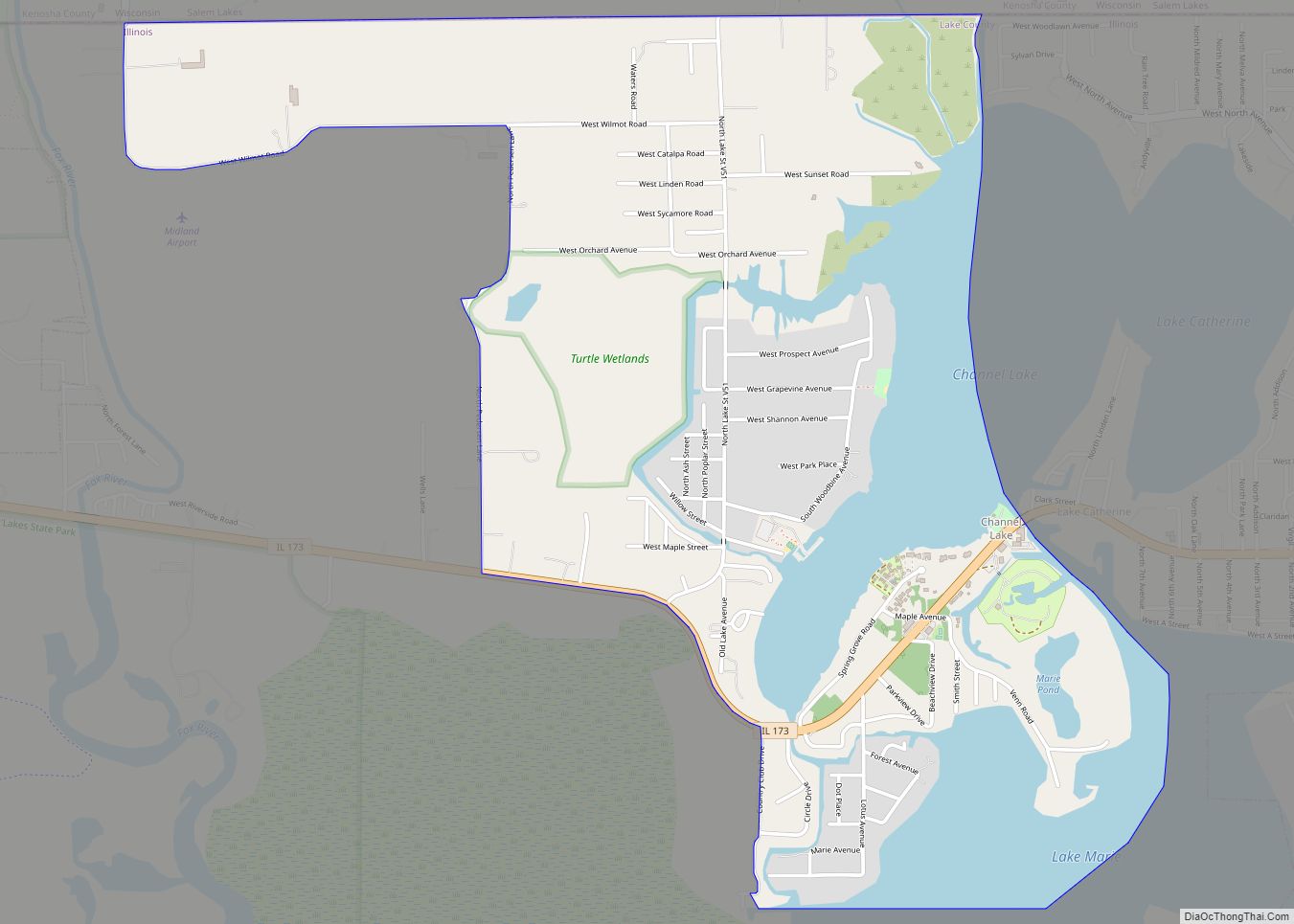 Map of Channel Lake CDP