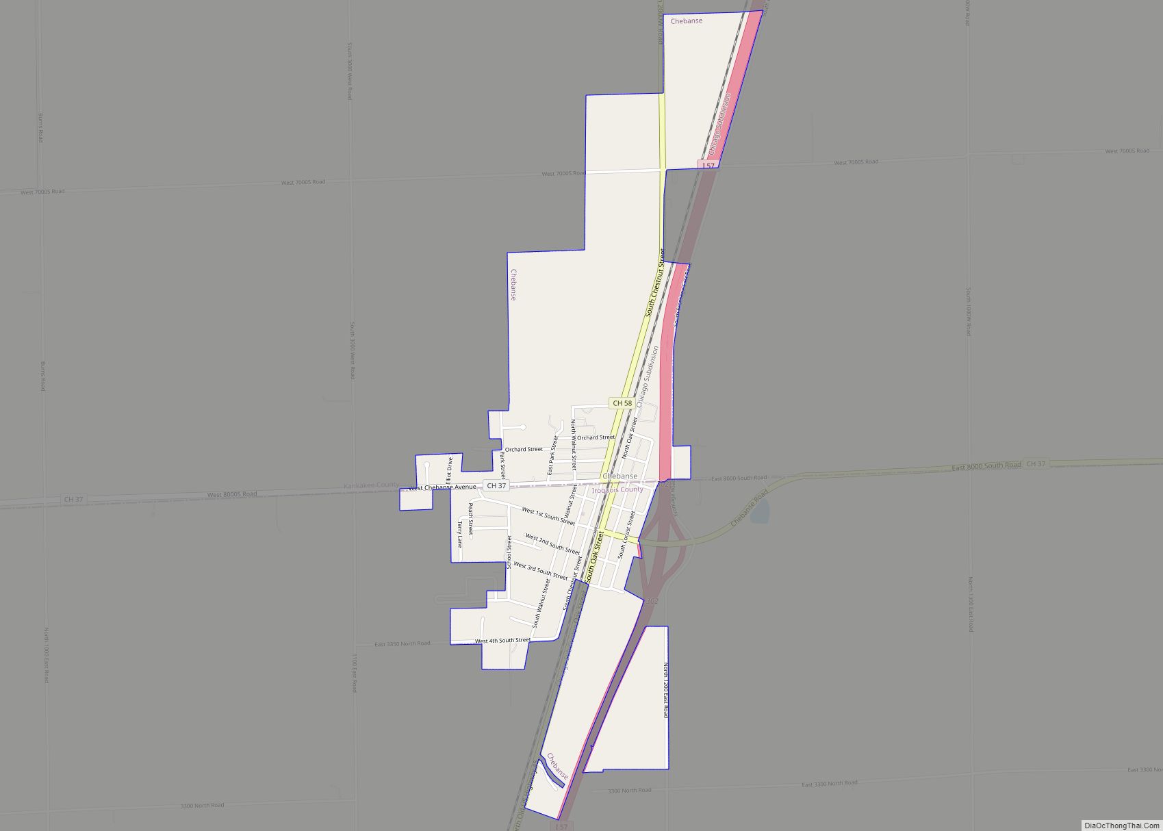 Map of Chebanse village