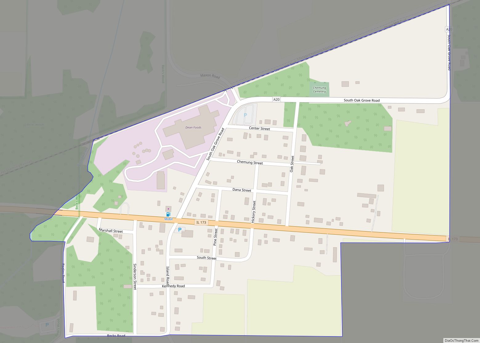 Map of Chemung CDP