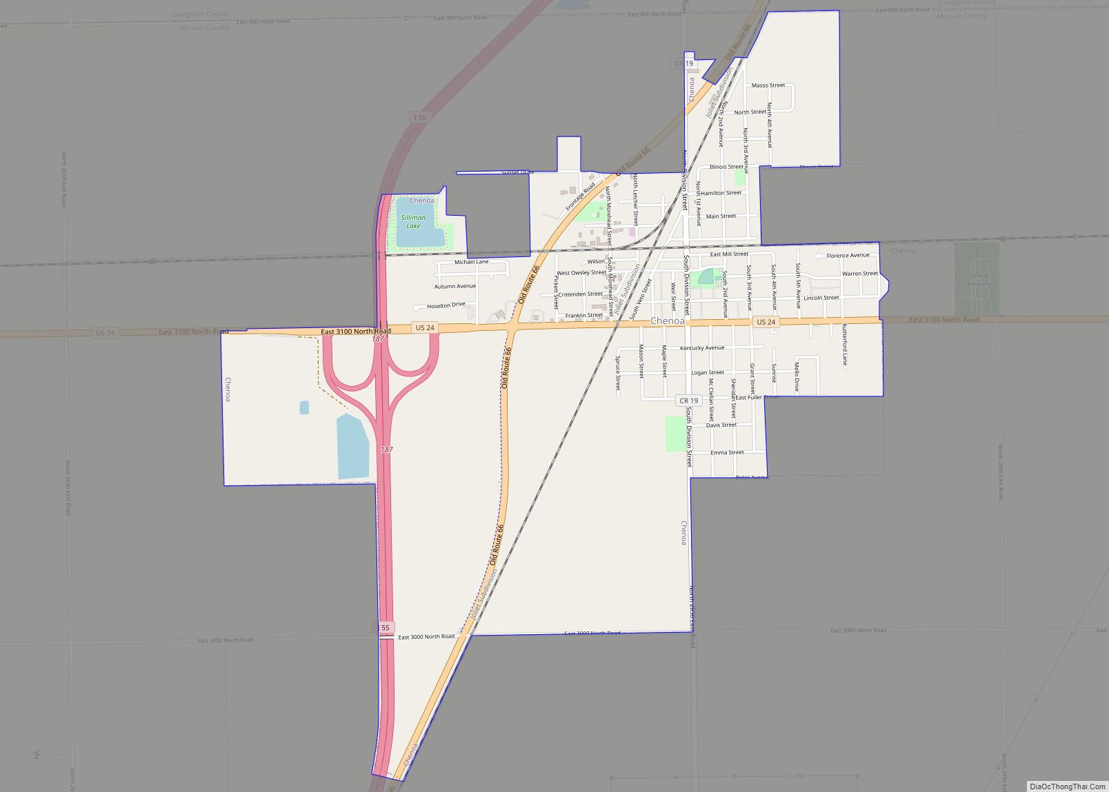 Map of Chenoa city