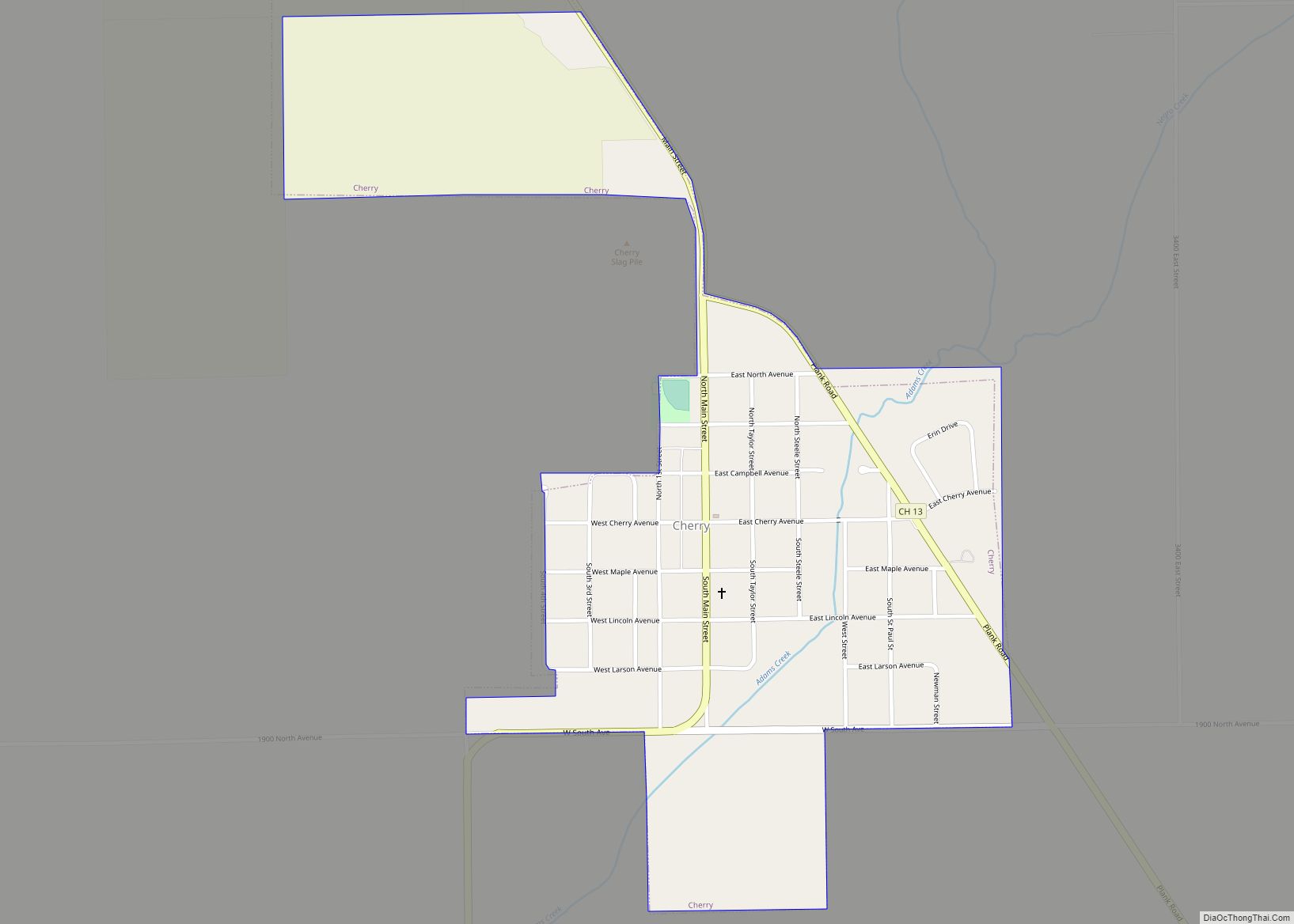 Map of Cherry village