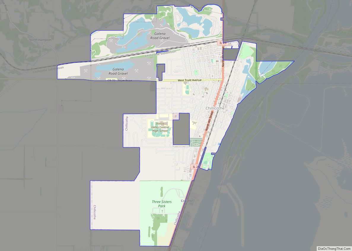 Map of Chillicothe city, Illinois