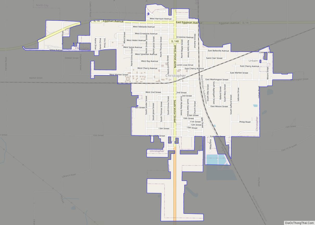 Map of Christopher city