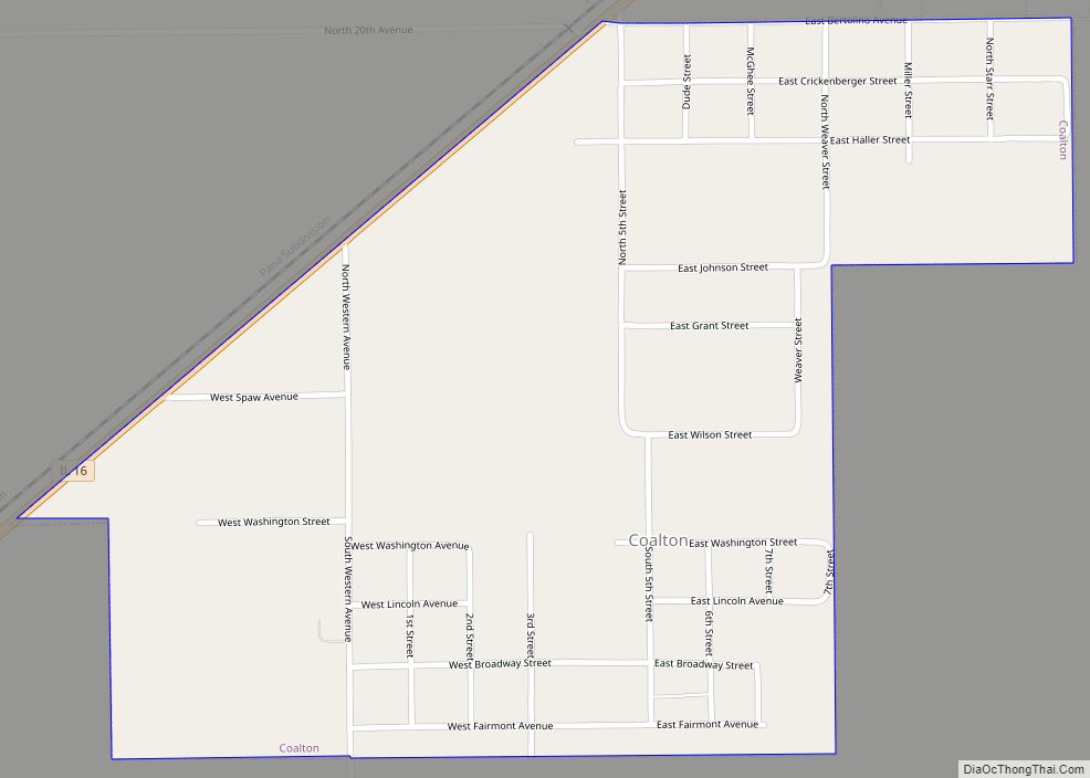 Map of Coalton village, Illinois