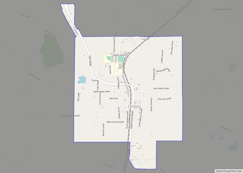 Map of Cobden village