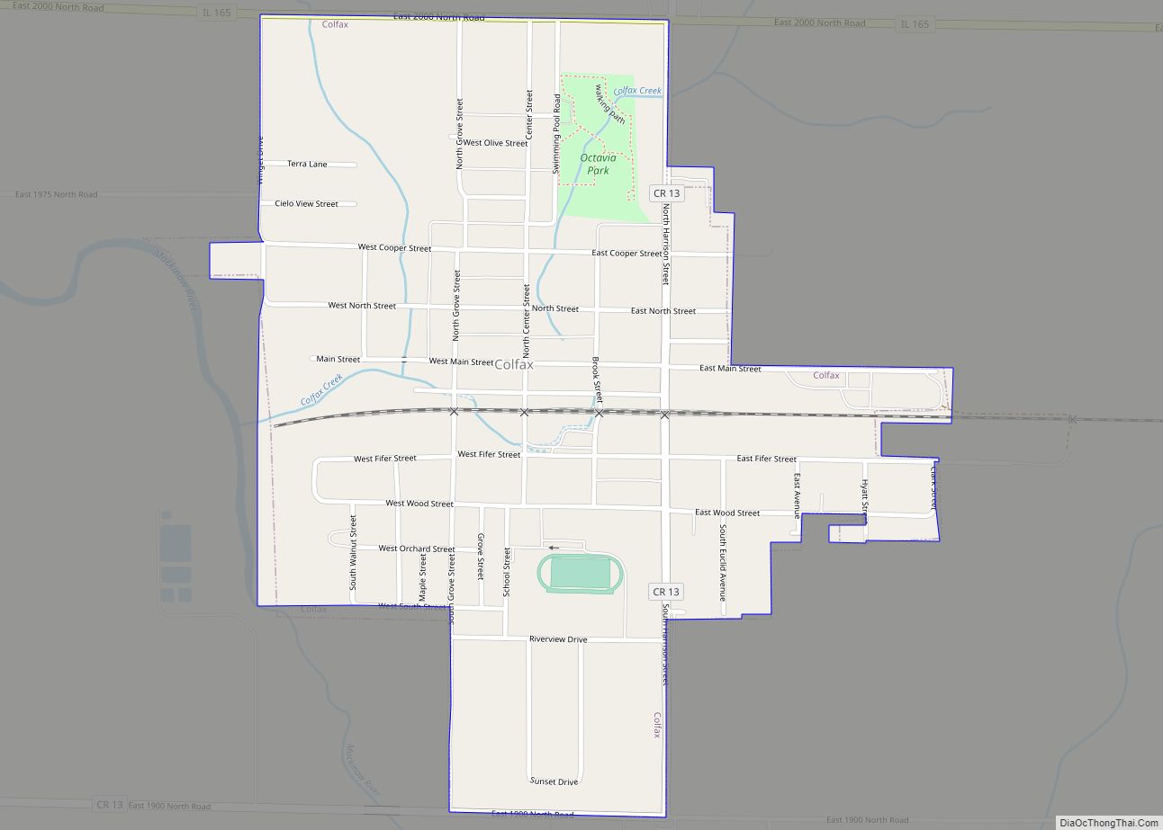 Map of Colfax village, Illinois