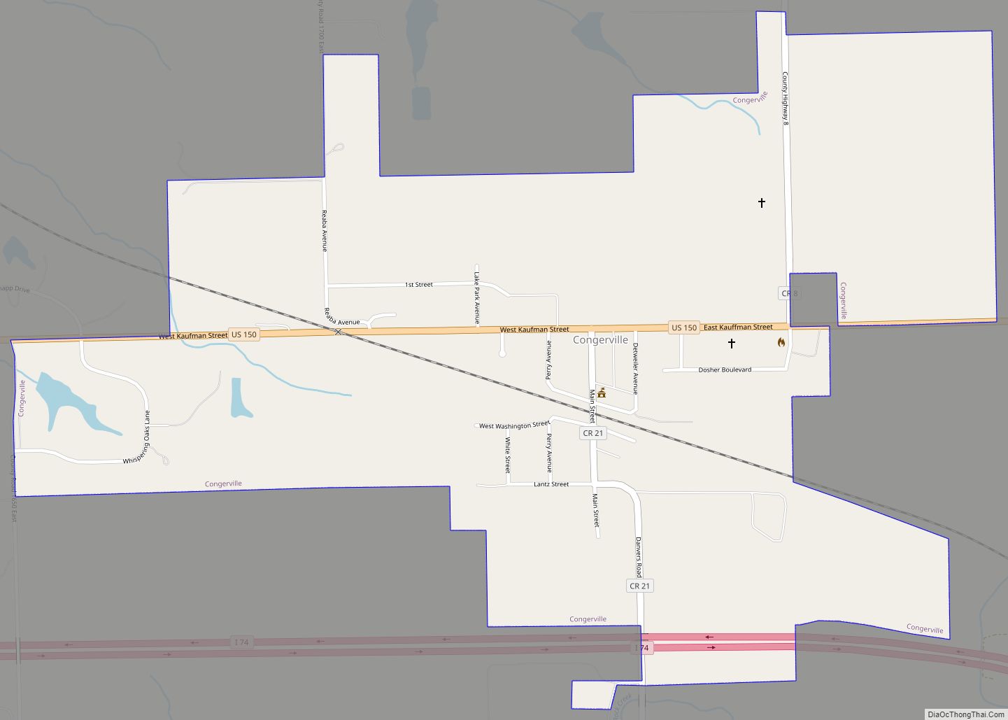 Map of Congerville village