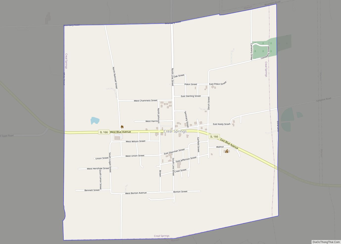 Map of Creal Springs city