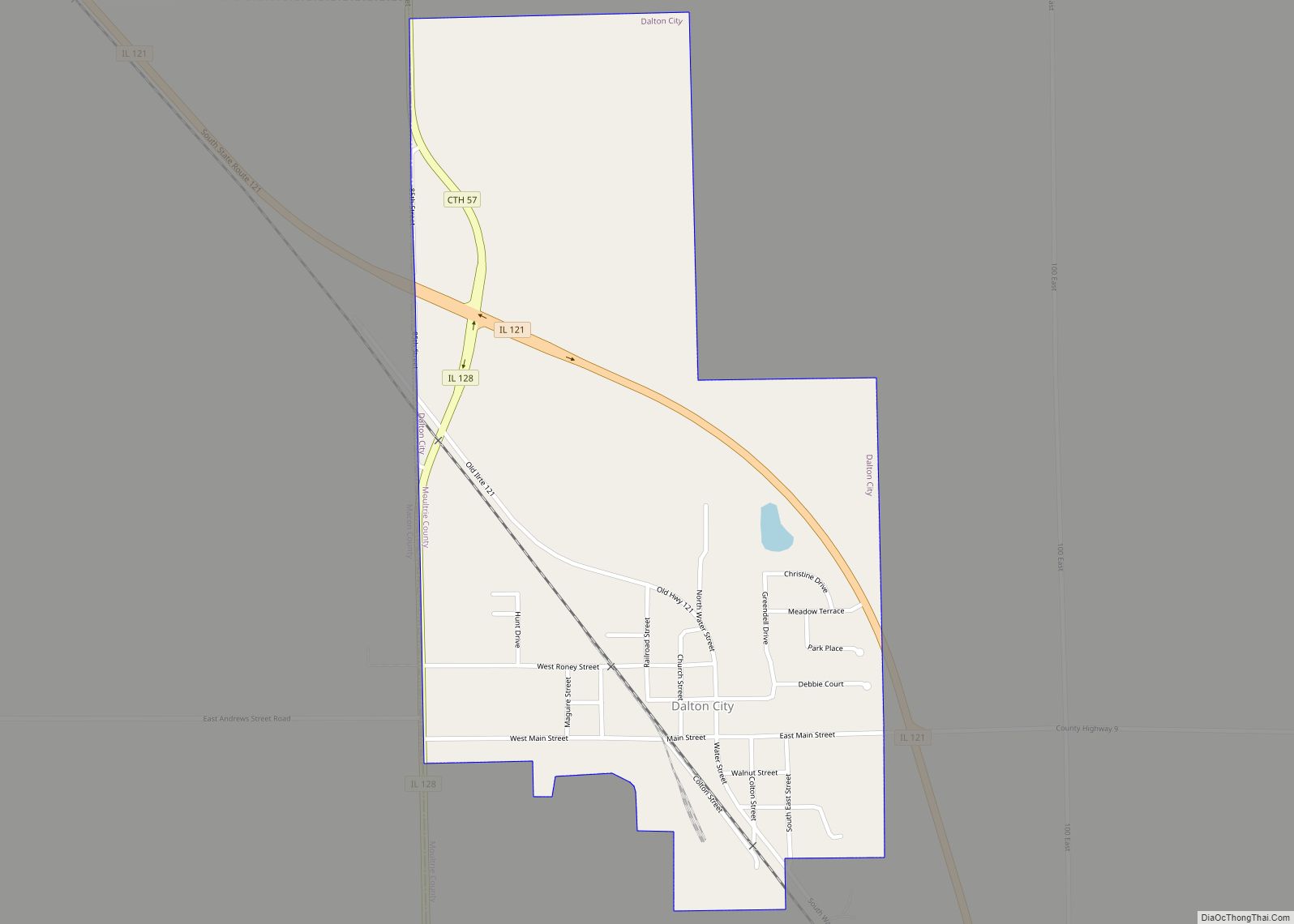 Map of Dalton City village