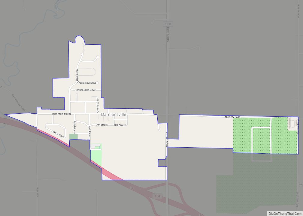 Map of Damiansville village