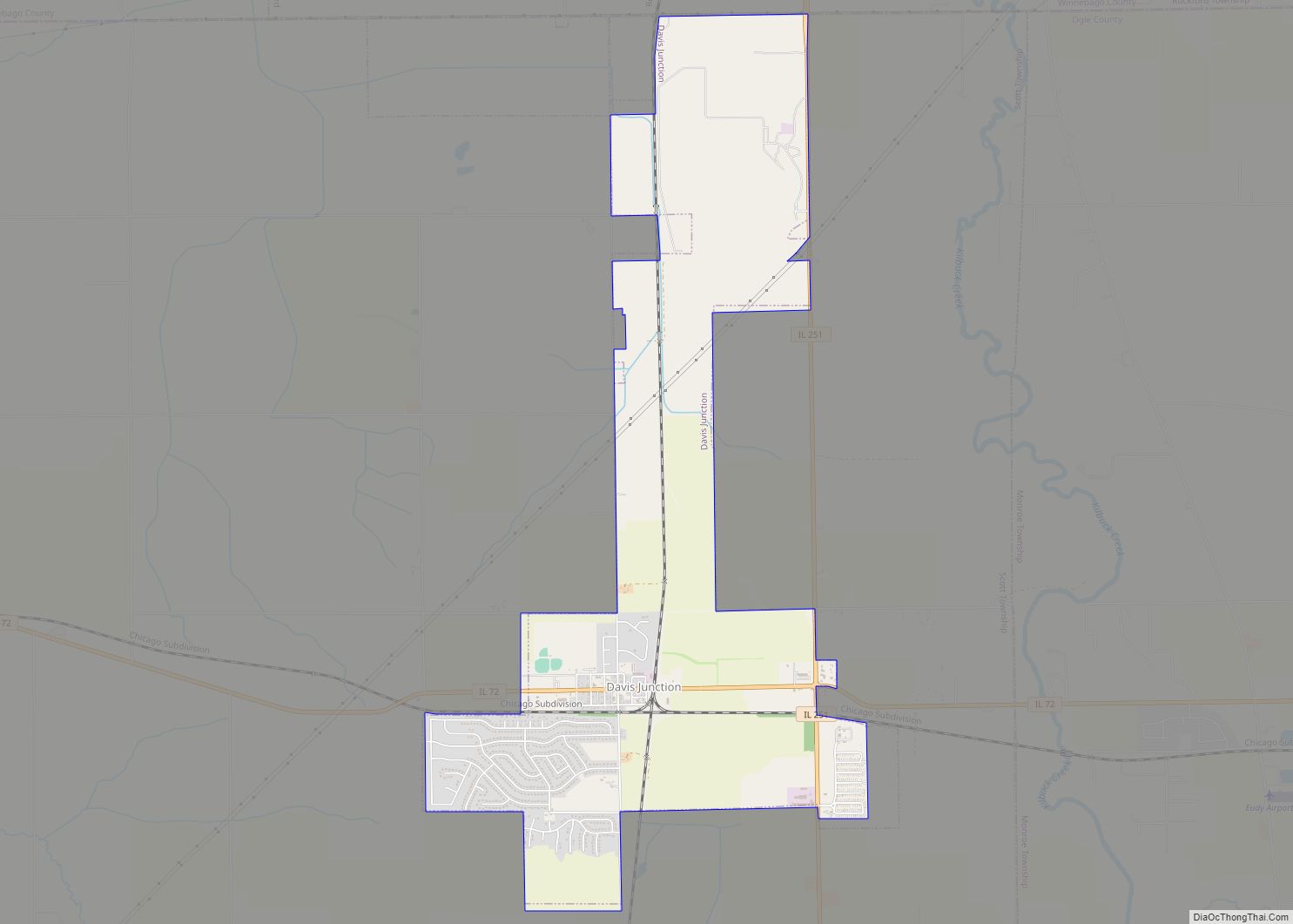 Map of Davis Junction village