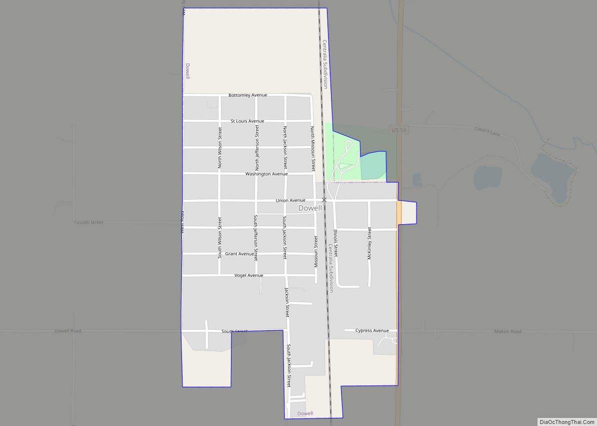 Map of Dowell village