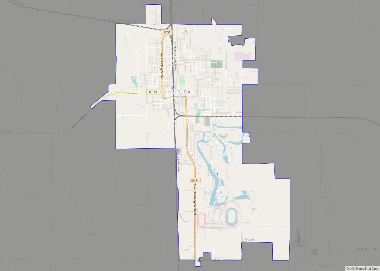 Map of Du Quoin city