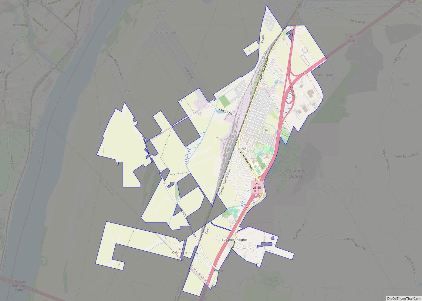 Map of Dupo village