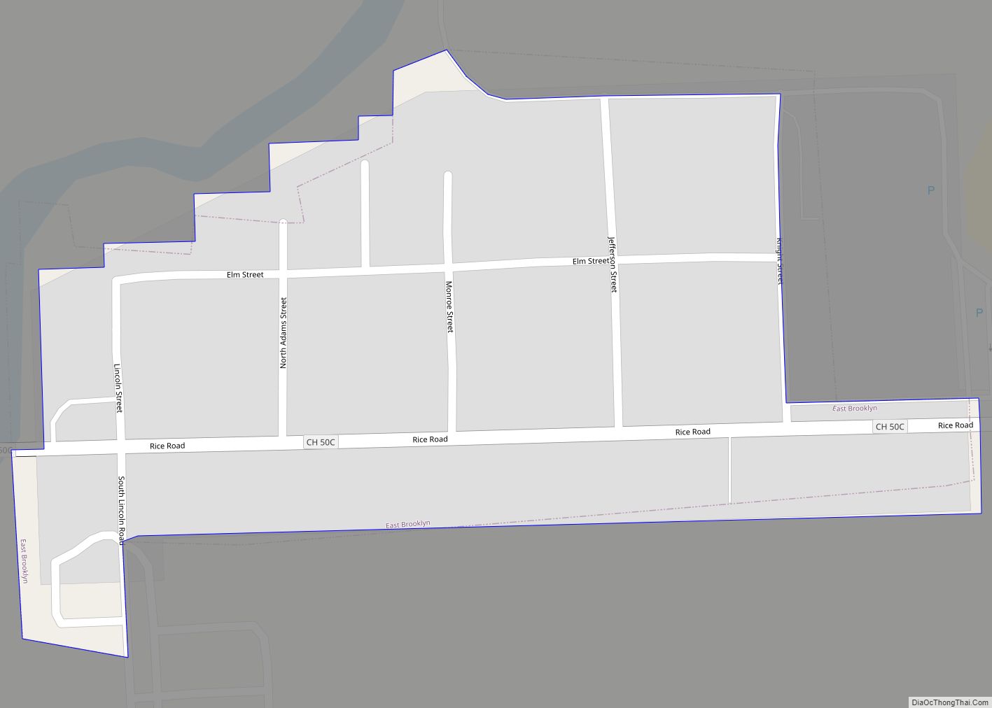 Map of East Brooklyn village, Illinois