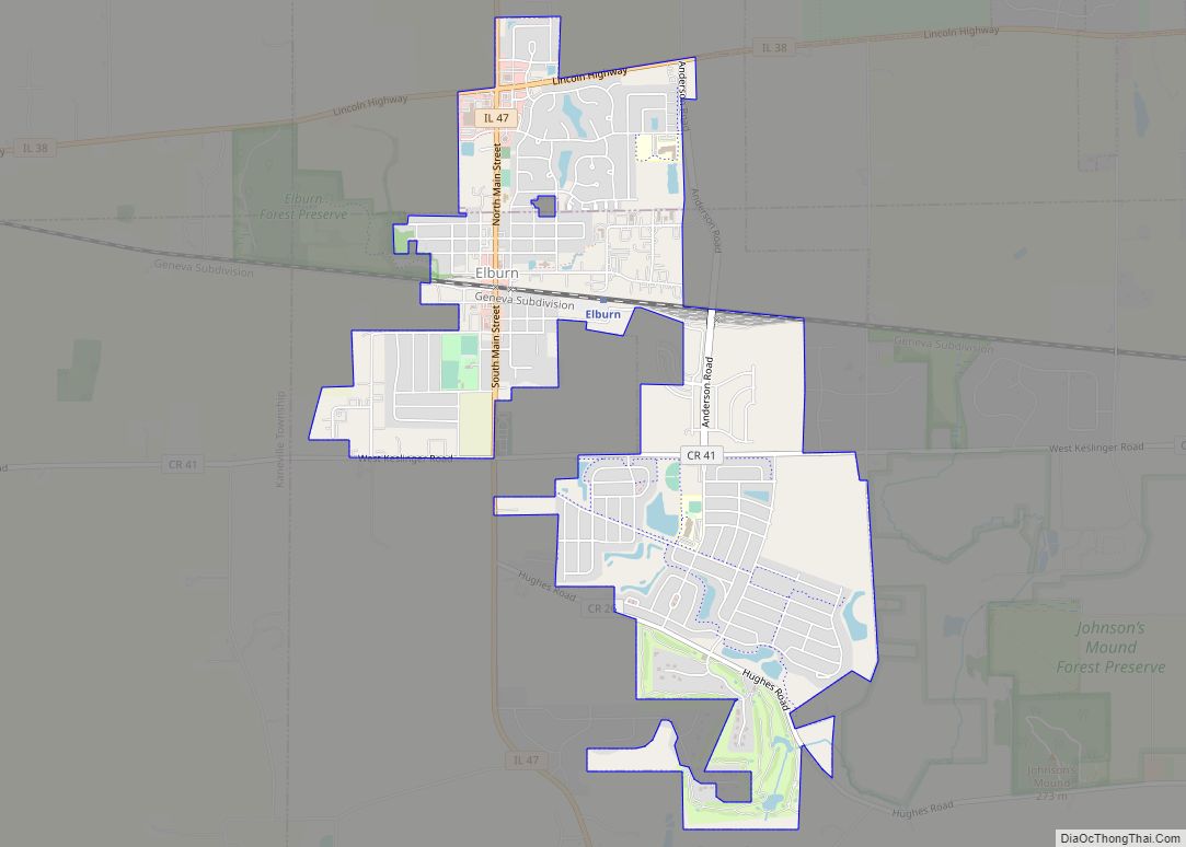 Map of Elburn village