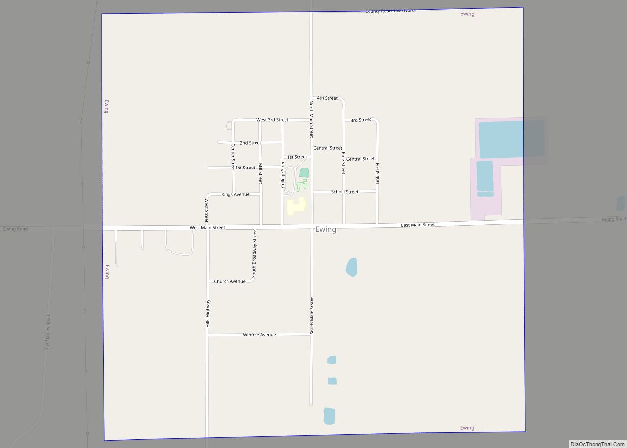 Map of Ewing village