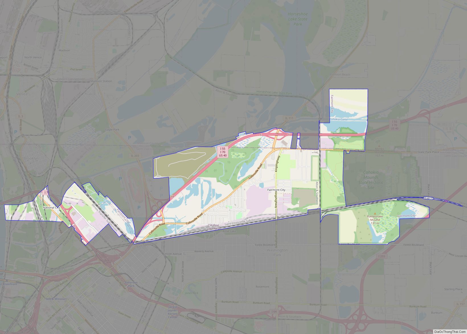 Map of Fairmont City village