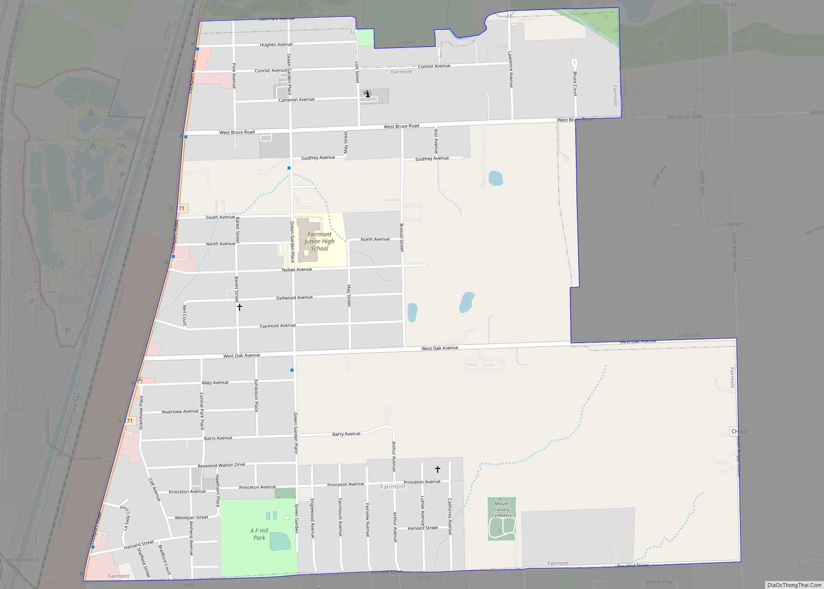 Map of Fairmont CDP