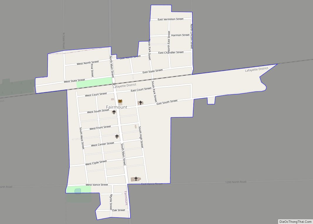 Map of Fairmount village, Illinois