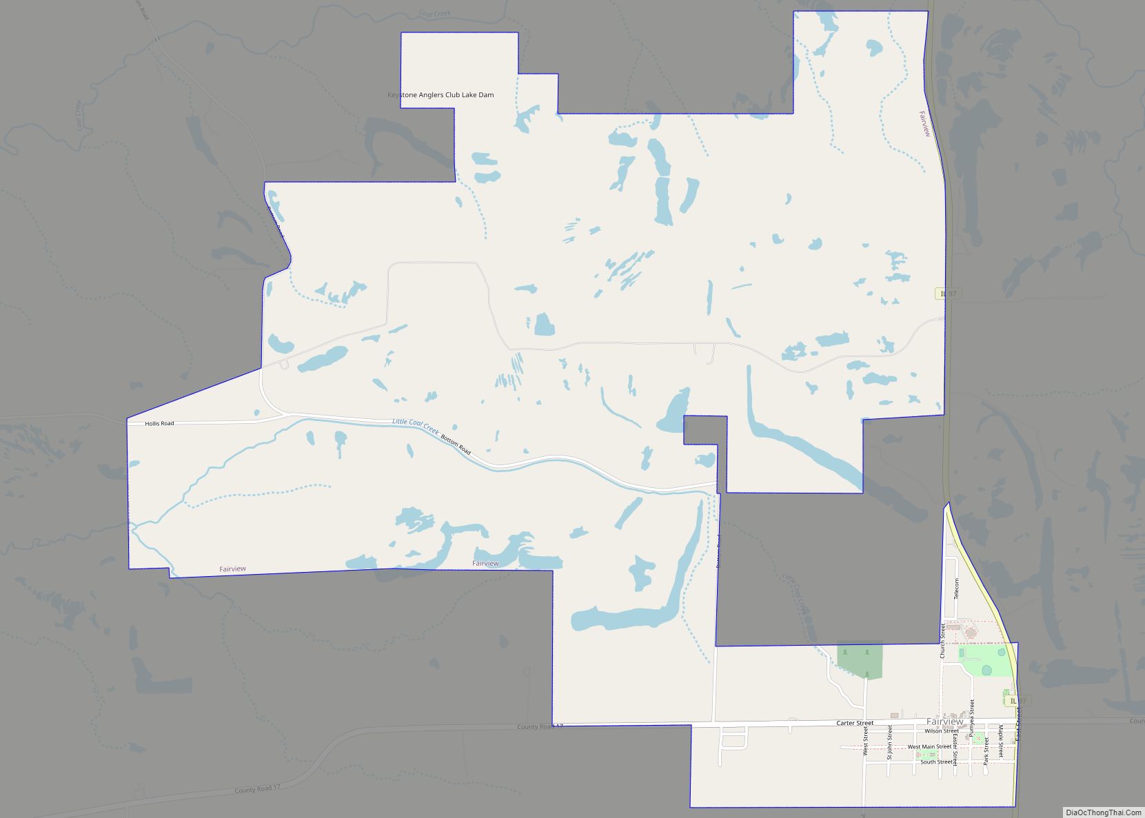 Map of Fairview village, Illinois