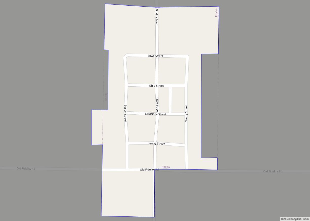 Map of Fidelity village, Illinois