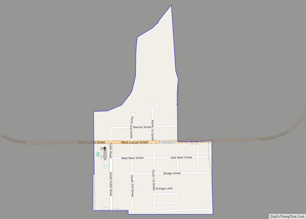 Map of Fieldon village