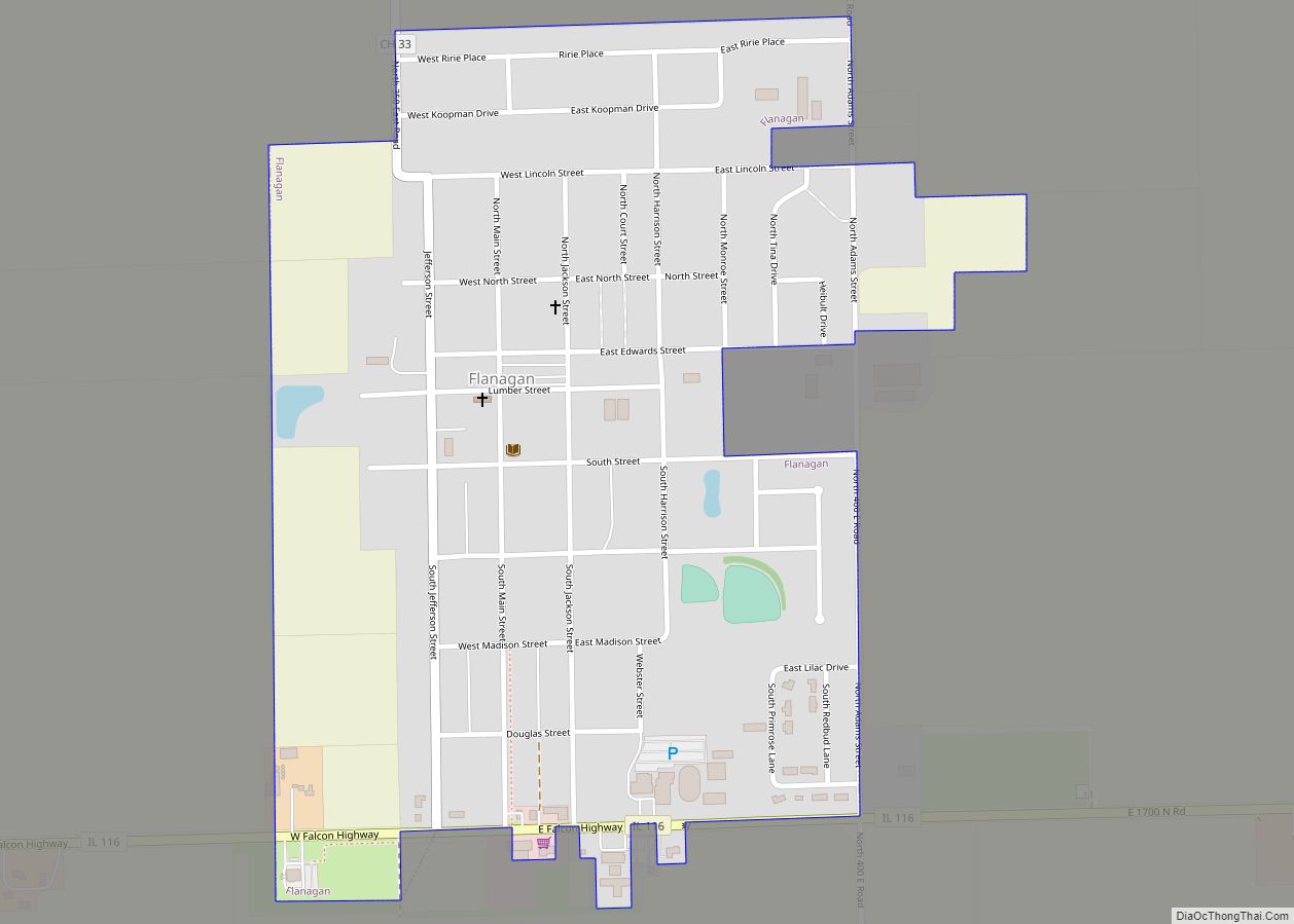 Map of Flanagan village