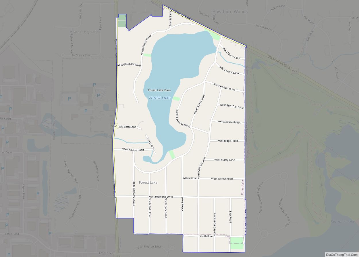 Map of Forest Lake CDP