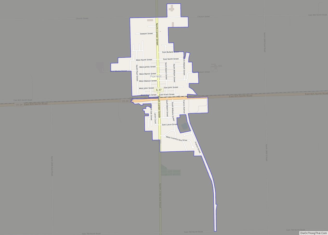 Map of Forrest village
