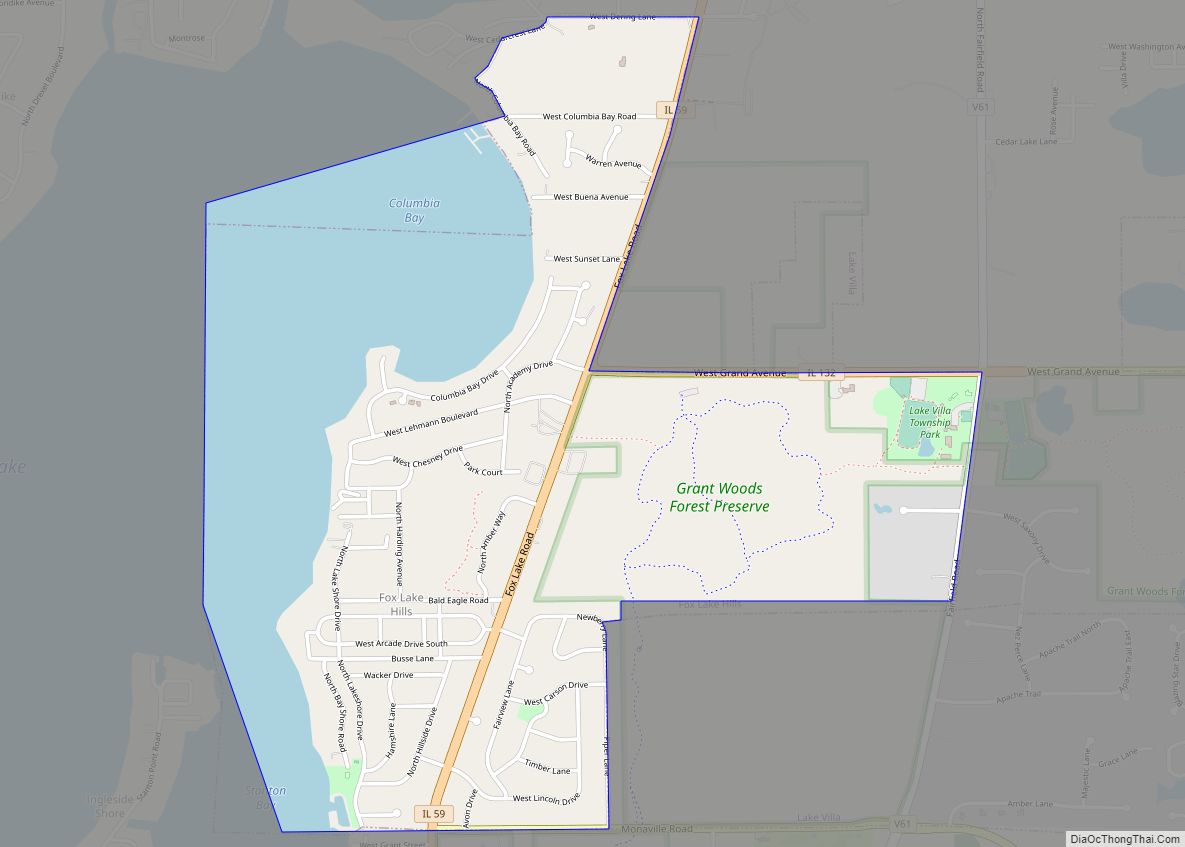 Map of Fox Lake Hills CDP