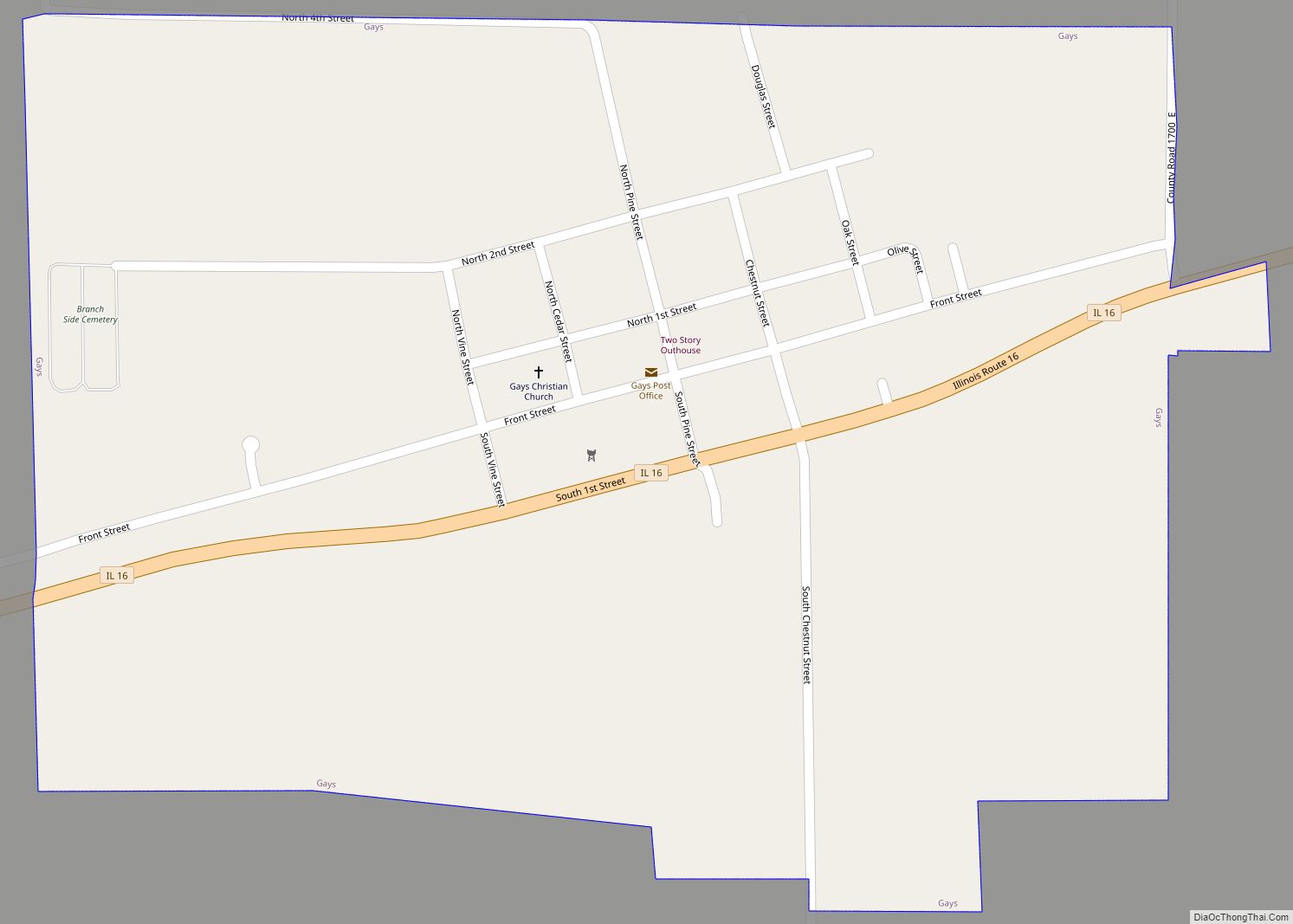 Map of Gays village