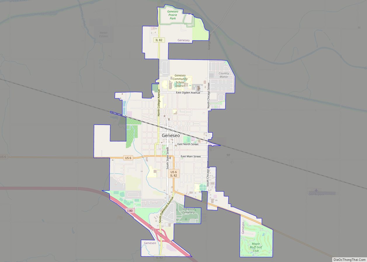 Map of Geneseo city