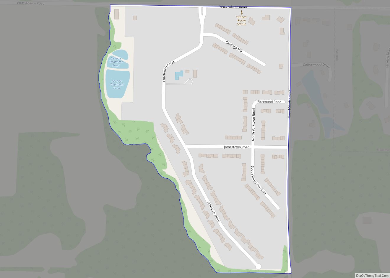 Map of Georgetown CDP, Illinois