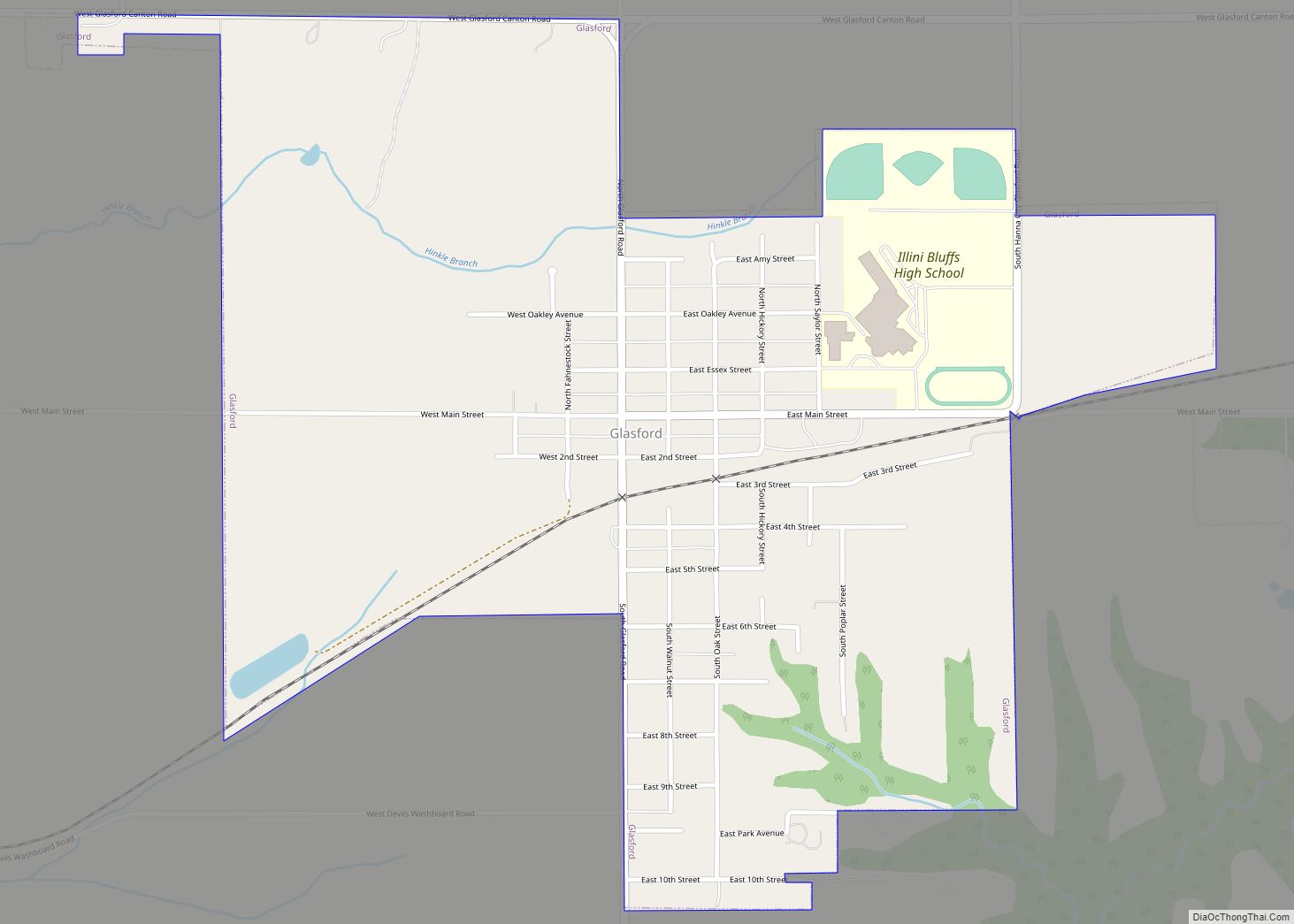 Map of Glasford village