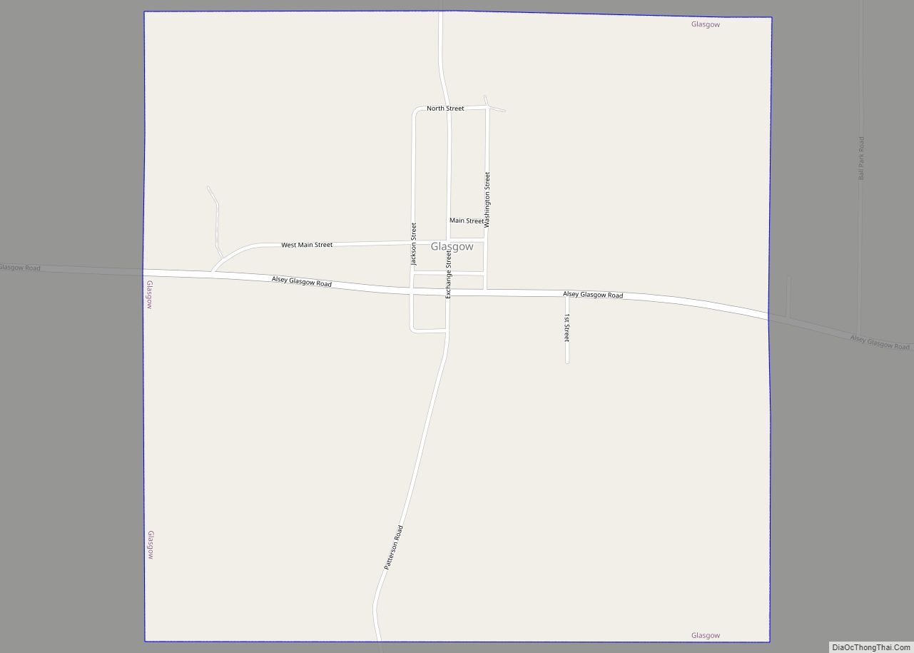 Map of Glasgow village, Illinois