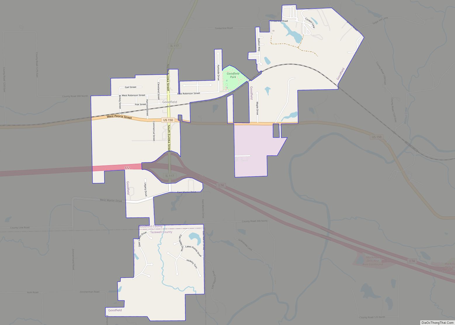 Map of Goodfield village