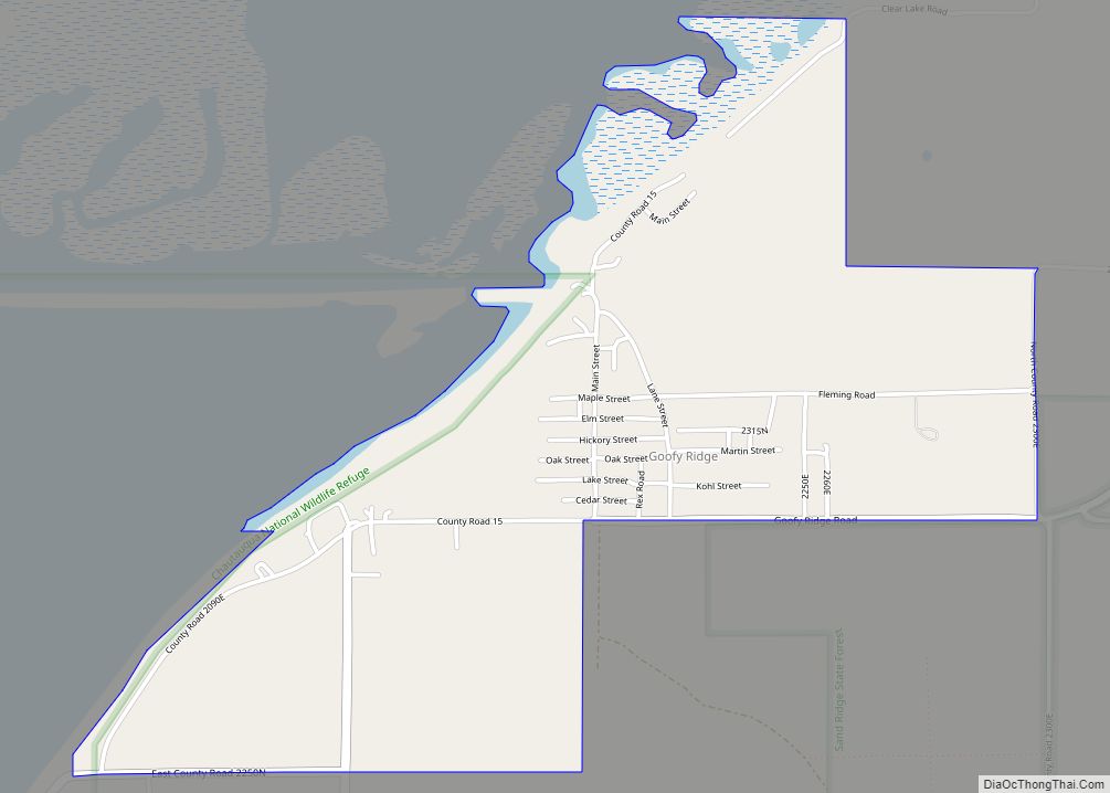 Map of Goofy Ridge CDP