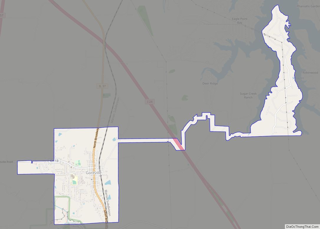 Map of Goreville village