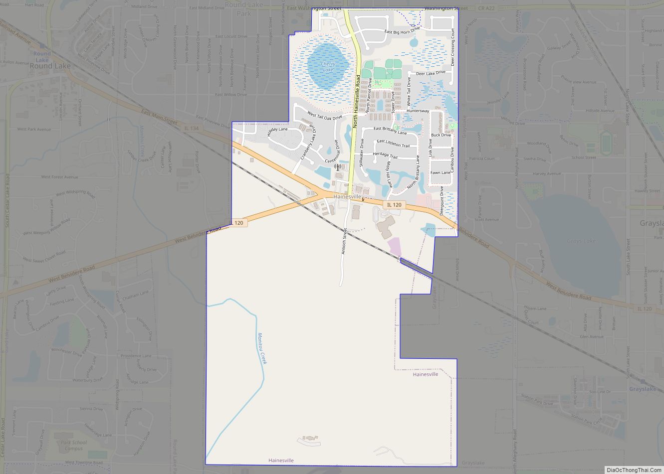 Map of Hainesville village