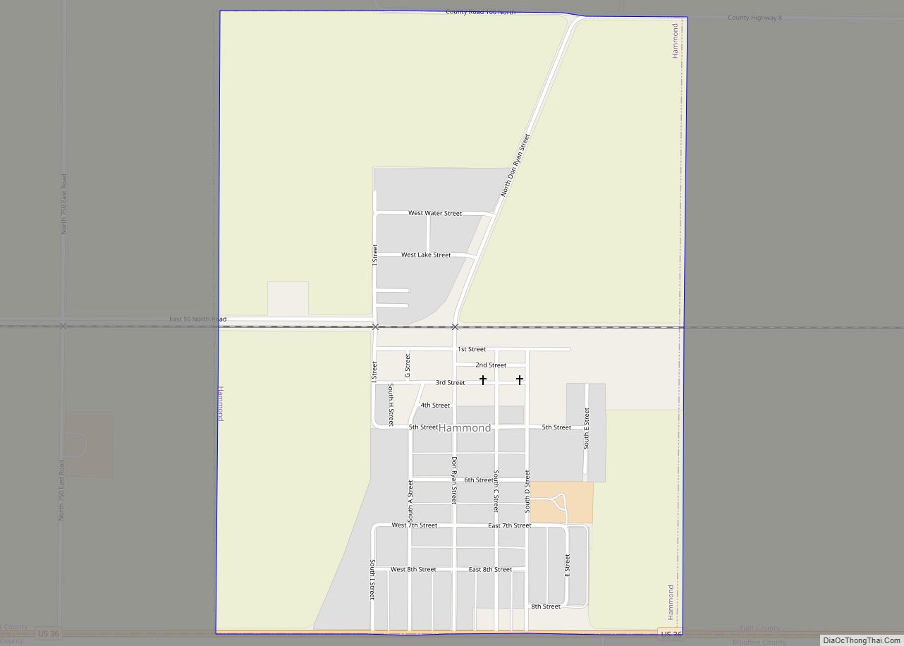 Map of Hammond village, Illinois