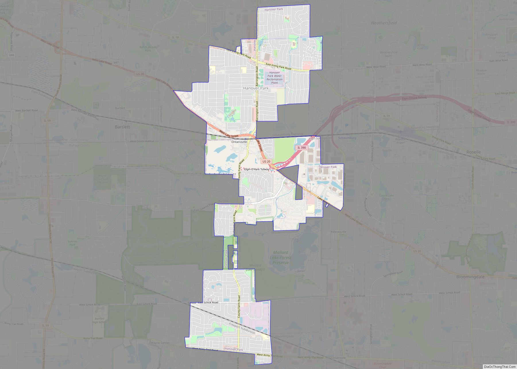 Map of Hanover Park village - Thong Thai Real