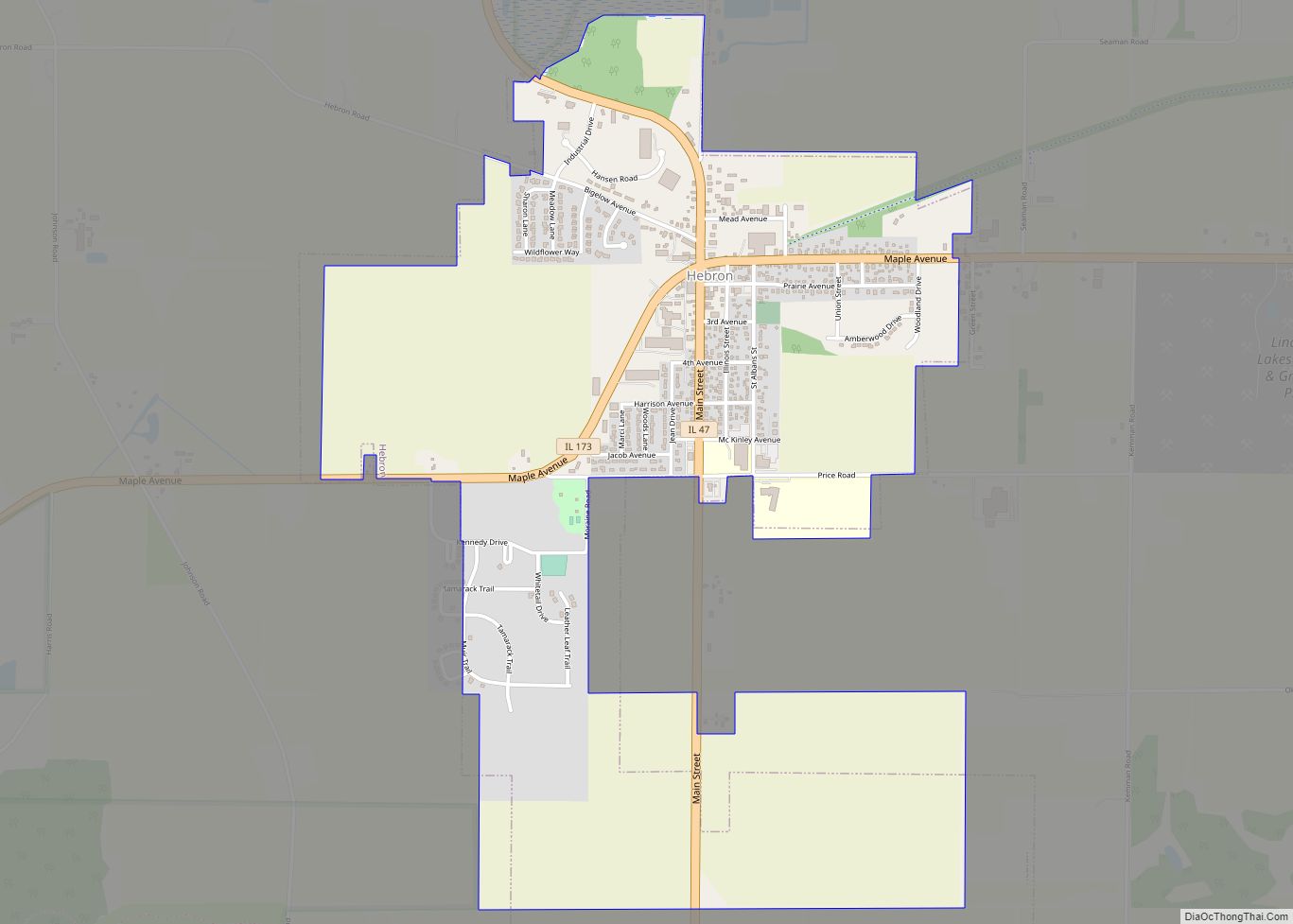 Map of Hebron village