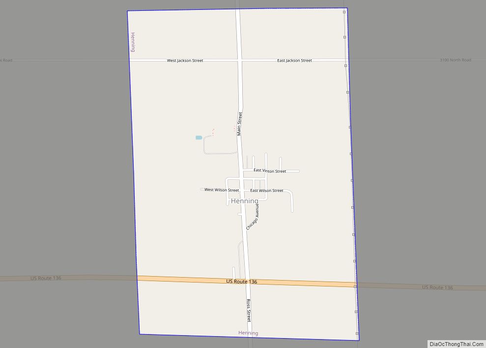 Map of Henning village