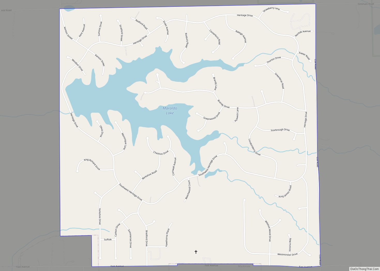 Map of Heritage Lake CDP, Illinois