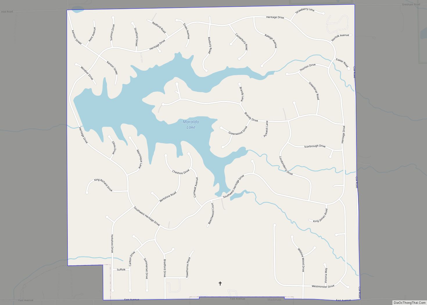 Map of Heritage Lake CDP