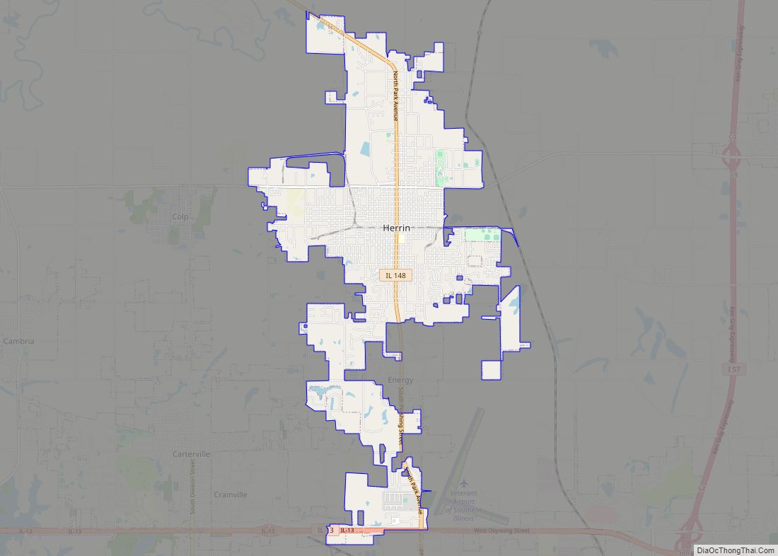 Map of Herrin city