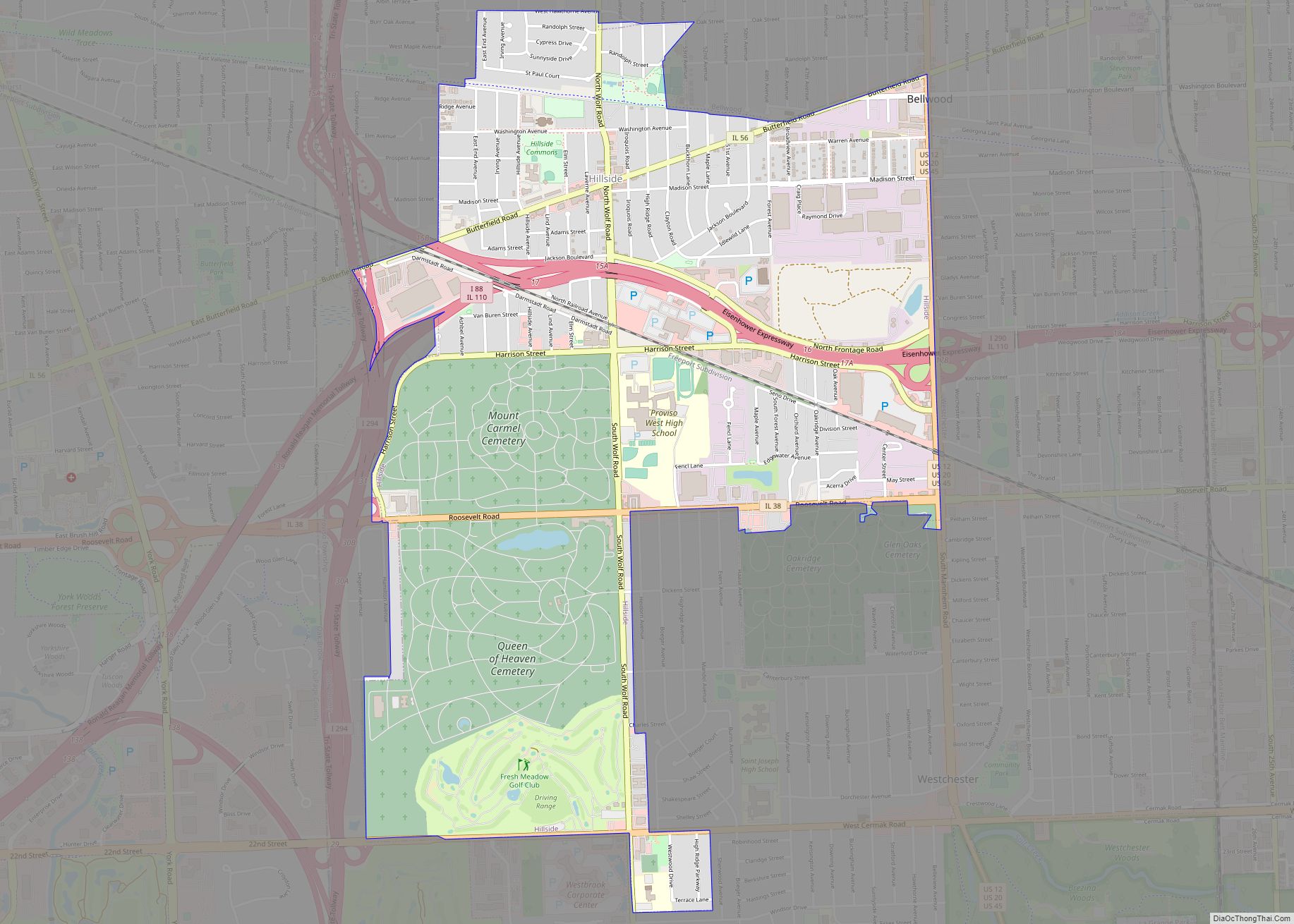 Map of Hillside village