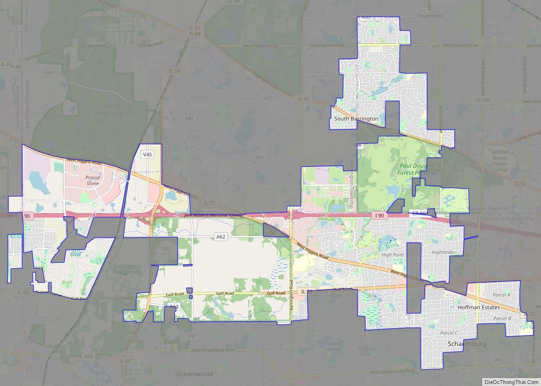 Map of Hoffman Estates village