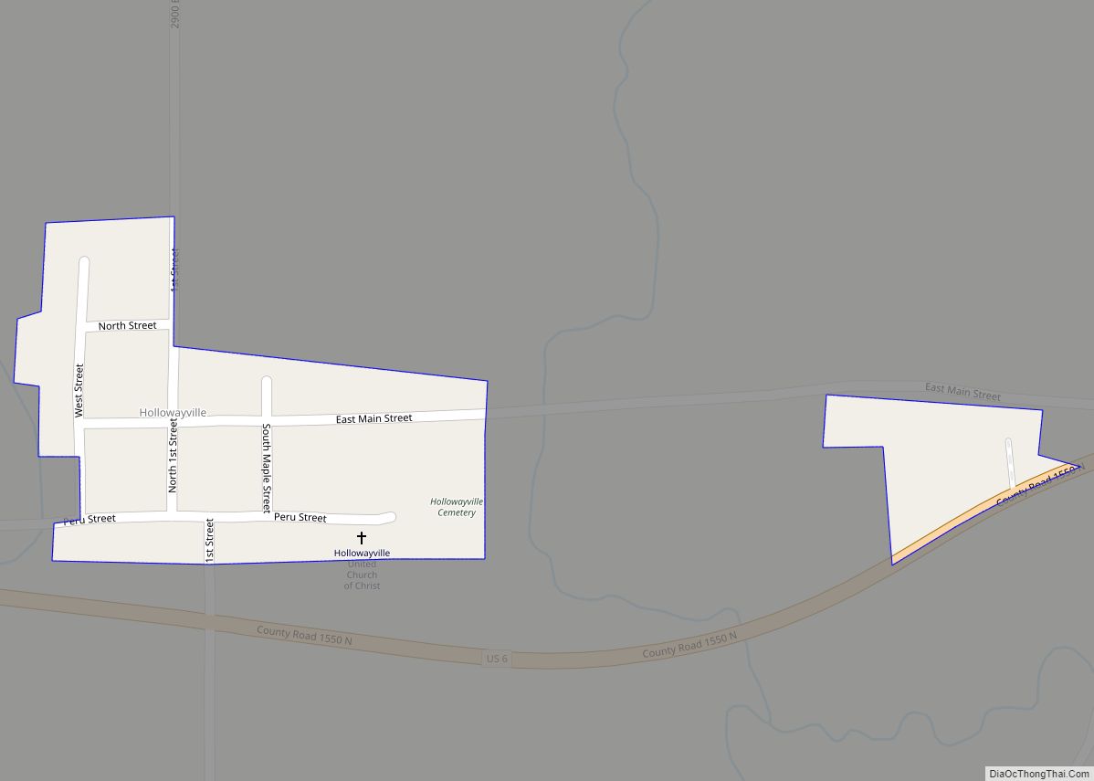 Map of Hollowayville village